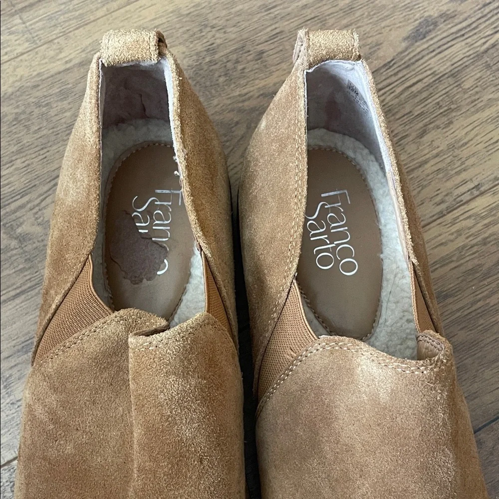 Franco Sarto Sherpa Lined Loafers Size 10